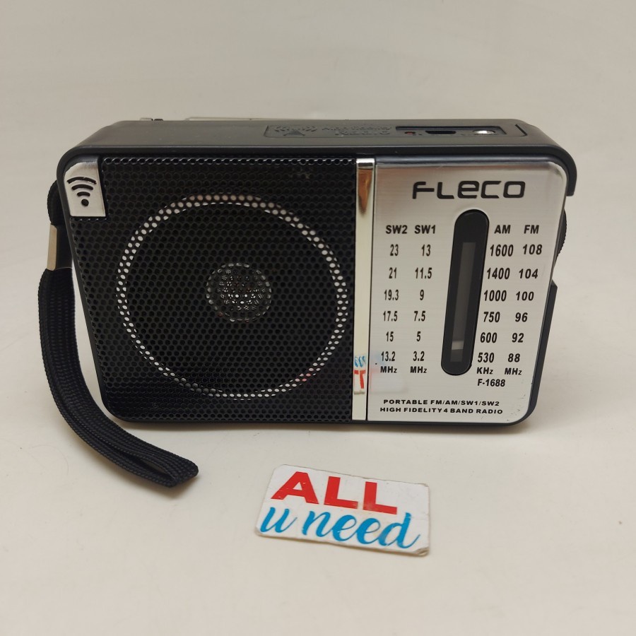 COD RADIO PORTABLE 4 BAND FM-AM-SW1-SW2 FLECO F-1688