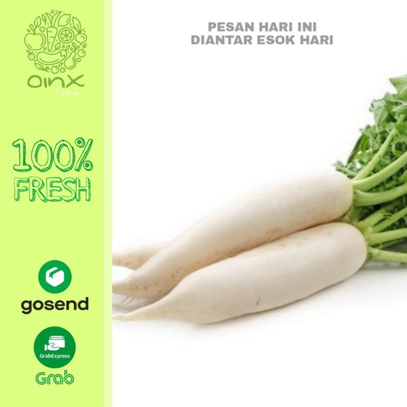 

Lobak Putih / Sayur Lobak 250gr