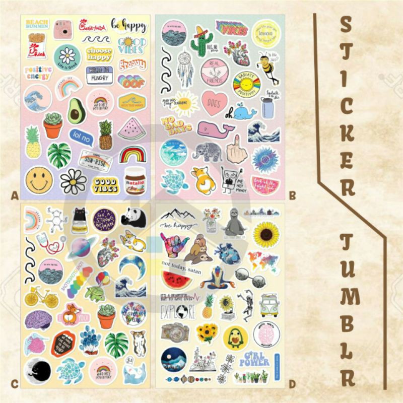 

READY STOCK STICKER BISA DITEMPEL DILAPTOP,HP ATAUPUN HELM, STICKER TUMBLR AESTHETIC STIKER LAPTOP STIKER CASE HP