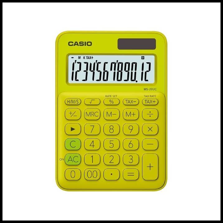 

Casio Colorful Calculator Ms-20Uc-Yellow Green