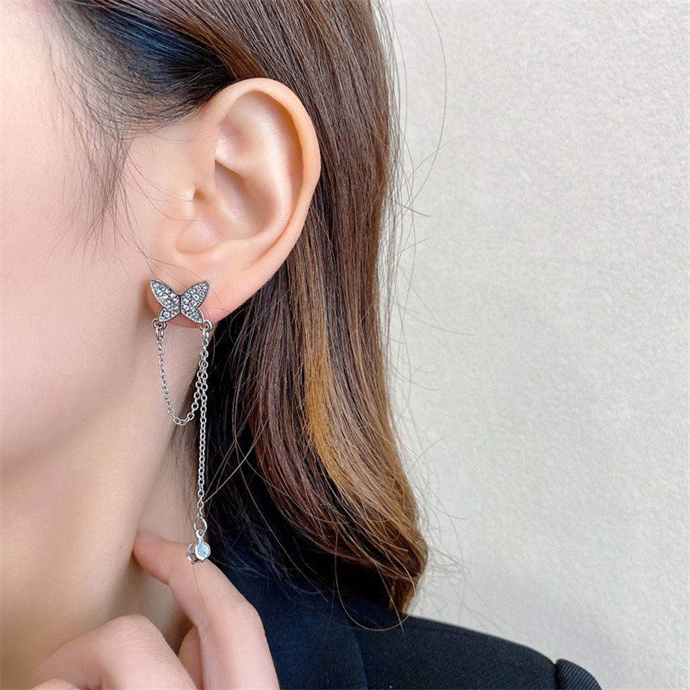 MXBEAUTY Wanita Anting Trendi Vintage Manis Keren Temperamen Kristal Perhiasan Fashion