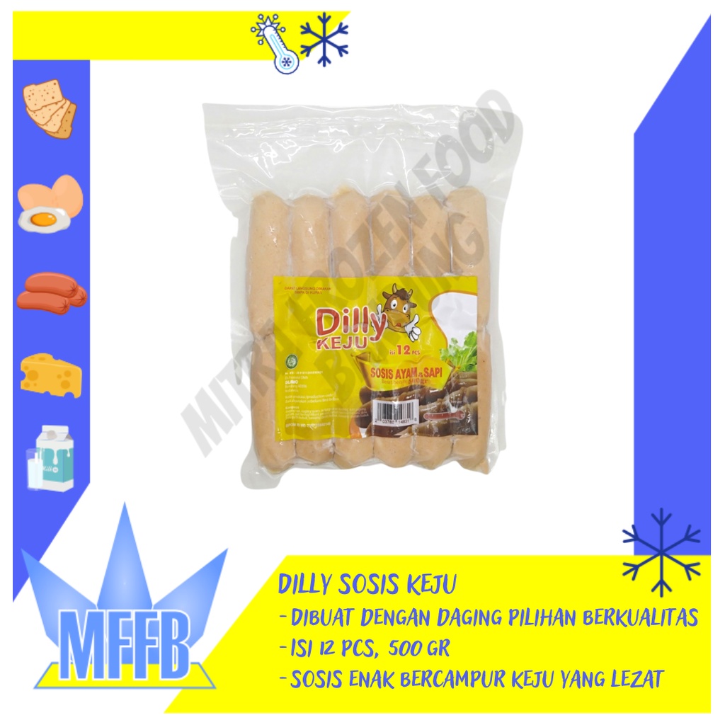 

Dilly Sosis Keju isi 12pcs 500gr