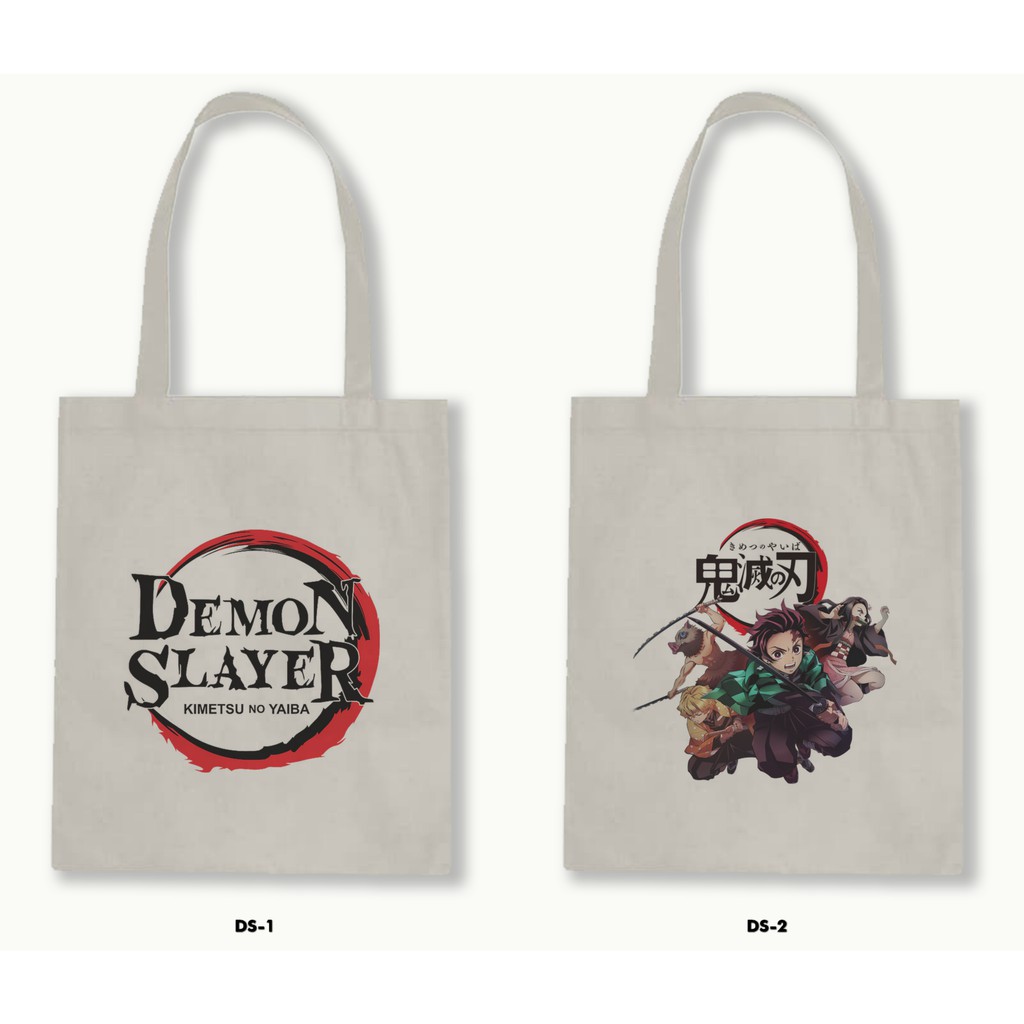 TOTE BAG BLACU - ANIME DEMON SLAYER
