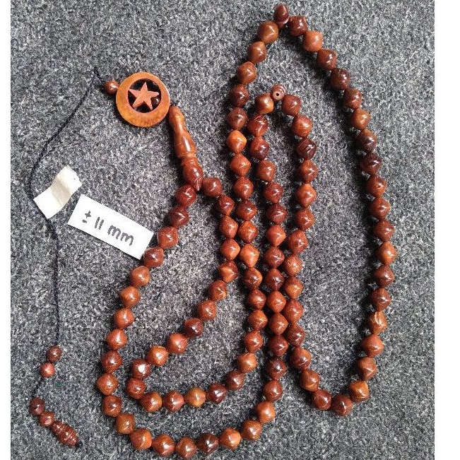 tasbih kokka wajik ± 11 mm ( 11mm ) 99 butir bulan bintang