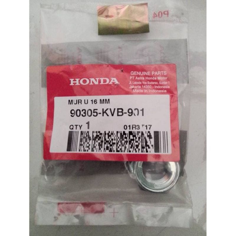 Baut mur As Roda Belakang Honda Beat Scoopy Spacy Vario 90305-KVB-901