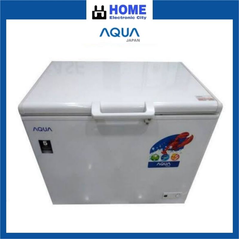 AQUA Chest Freezer Box + Dual Chamber - AQF-305DC GARANSI RESMI