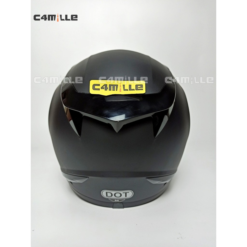 HELM KYT R10 R 10 SOLID BLACK DOFF FULL FACE-2