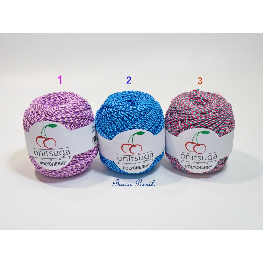 Benang Rajut Polyester Sembur -Polycherry Onitsuga