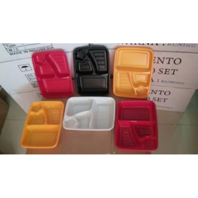 Tray Bento/box Bento Serbaguna Berbagai Warna,pemesanan Minimal 50 Pcs