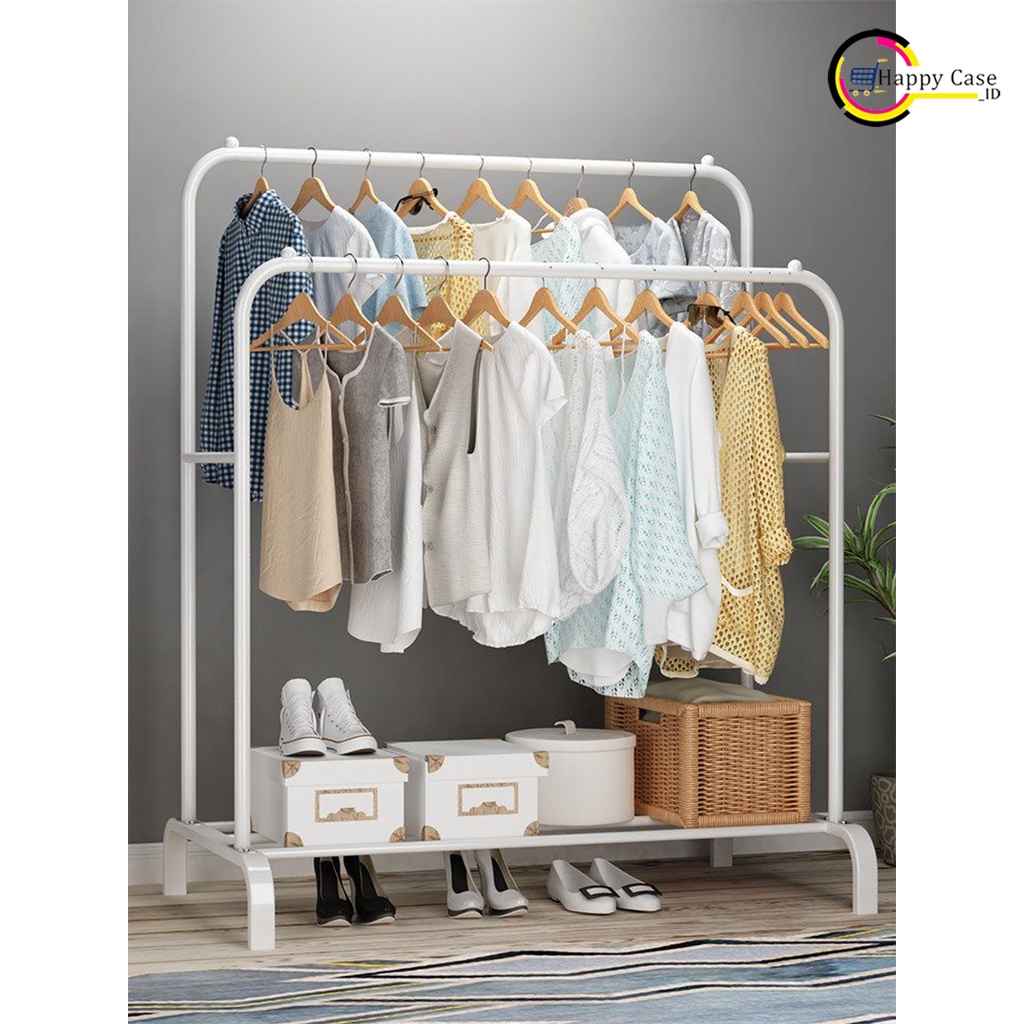 RT95 Gantungan Baju Rak Lemari Gawang Jemuran Stand Hanger Butik Tempat Pakaian Sepatu HC