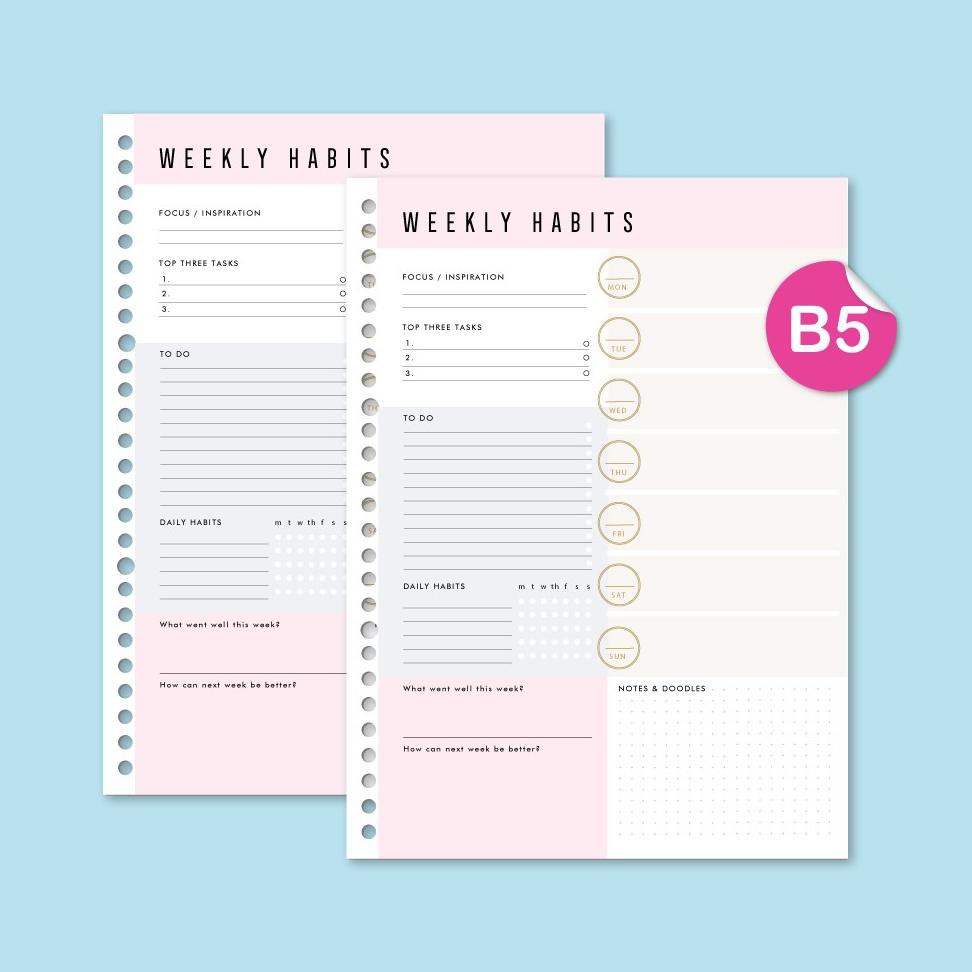 

Sw4Code Loose leaf B5 - Weekly Habits(promo)G5Y3