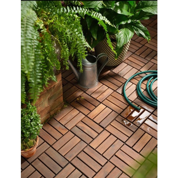 Lantai Kayu Jati diameter persegi Langsung Pengrajin Jepara