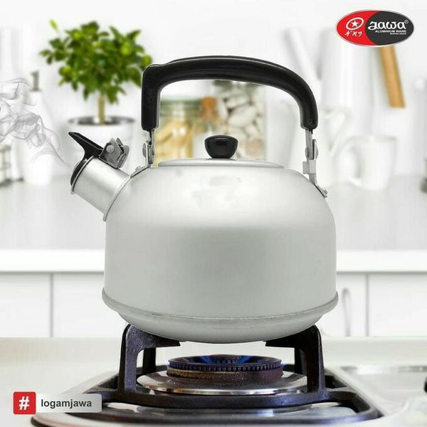 TEKO BUNYI NASIONAL MASPION 22 CM - SILVER TEKO PEMANAS AIR TEKO REBUS AIR BUNYI