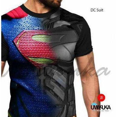 baju kaos 3d umakuka batman iron man spiderman superman hulk tshirt anak & dewasa pria original
