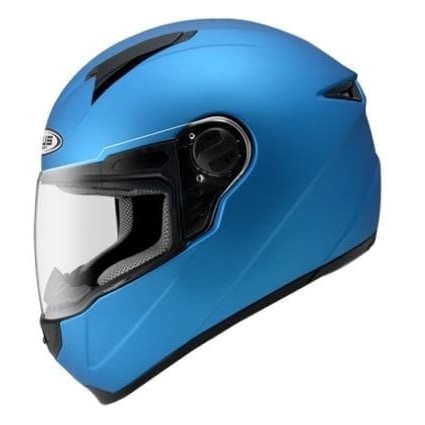 zeus 811 matt blue doff biru dop M L XL helm fullface