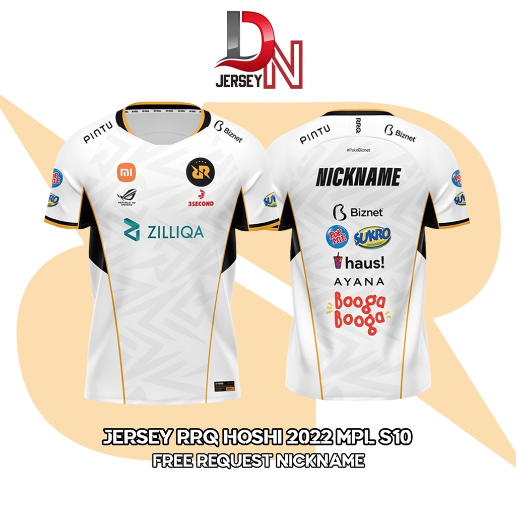 JERSEY RRQ HOSHI 2022 MPL S10 PUTIH (free request nickname)