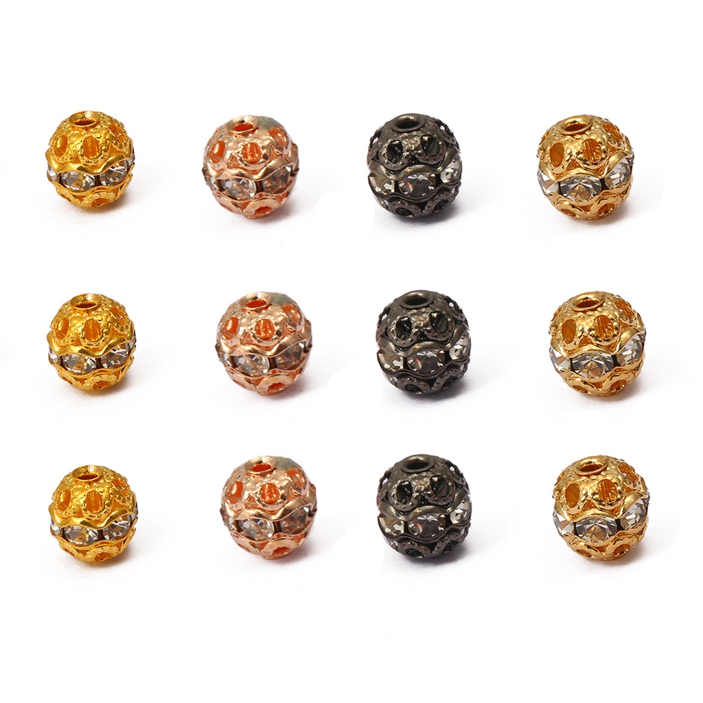 20 pcs Bayberry Bola Kristal Berlian Bola DIY Buatan Tangan Kalung Gelang Manik Terpisah Bola Berlian DIY Perhiasan Aksesoris