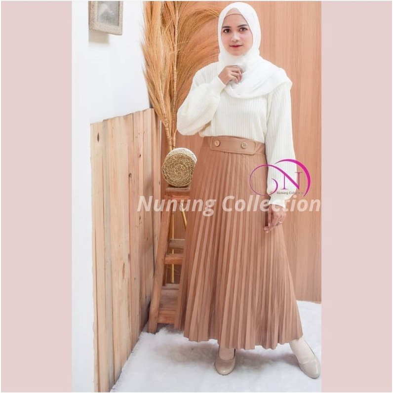 Rok plisket premium terbaru kashibo sabuk / rok plisket kashibo polos / rok plisket sabuk / rok plis