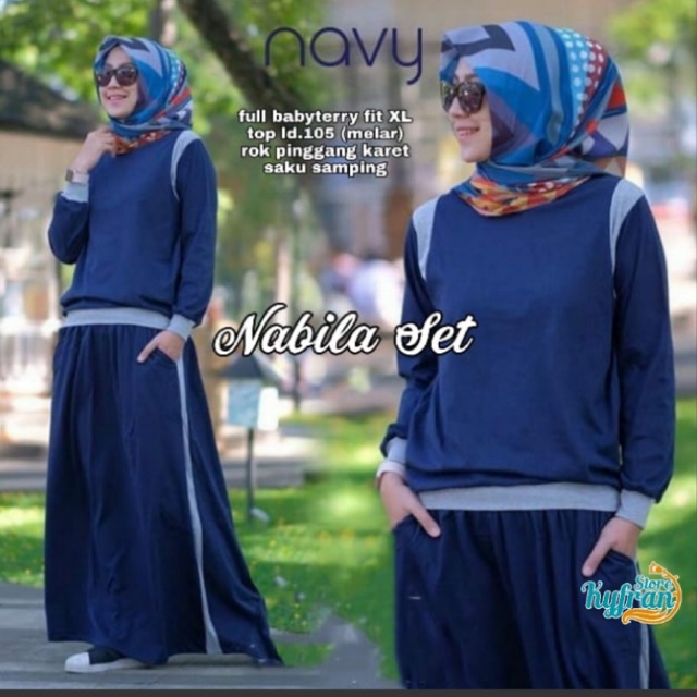Gamis Stelan Nabila Set