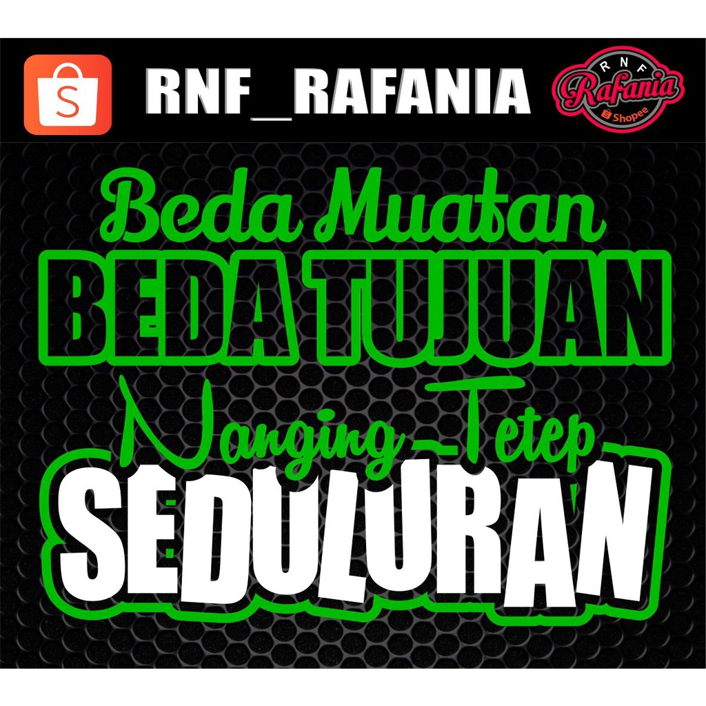 STICKER KACA PINTU/BODY MOBIL TRUCK/PICK UP/L300 BEDA MUATAN BEDA TUJUAN NANGING TETEP SEDULURAN