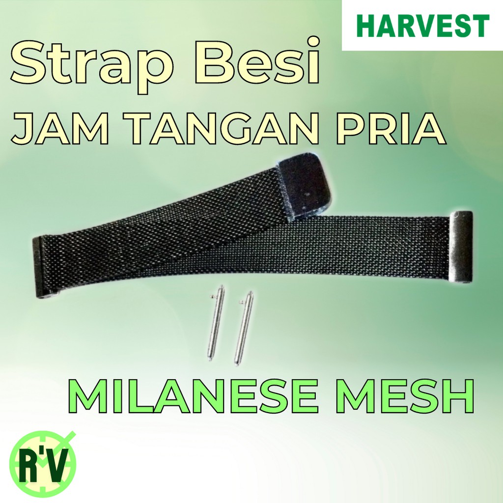 MILANESE MESH STRAP TALI JAM TANGAN BESI  R'VEST MAGNET STAINLESS MAGNET WATCHBAND