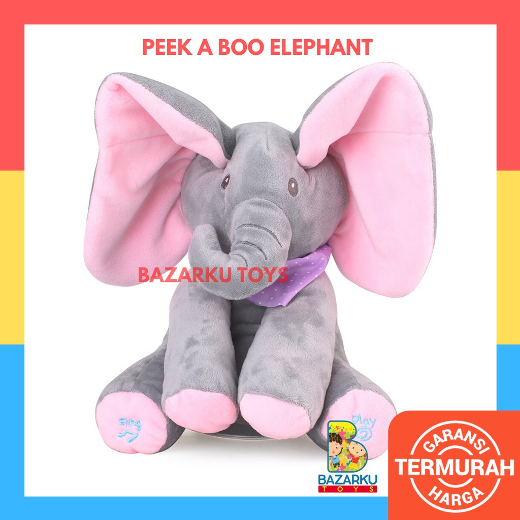 Boneka Peek  A Boo  Elephant Boneka Gajah  Boneka Lucu Boneka 