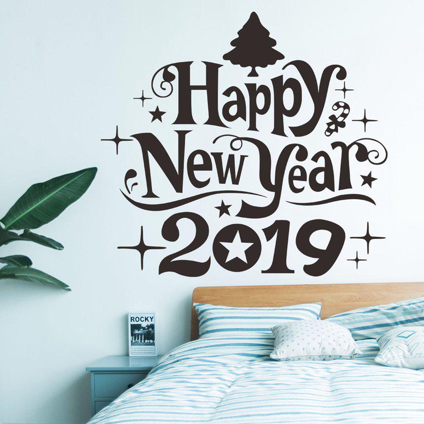  Stiker  Dinding Desain  Tulisan  Happy New Year untuk 