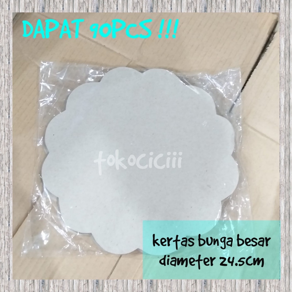 Kertas nasi bunga besar / kertas coklat / kertas minyak / kertas pembungkus makanan