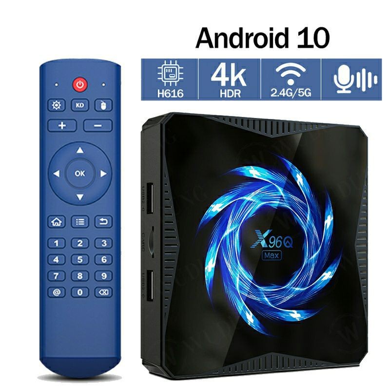 Android Tv Box X96Q MAX RAM 4GB ROM 64GB OS 10 Miracast Airplay BT5.0