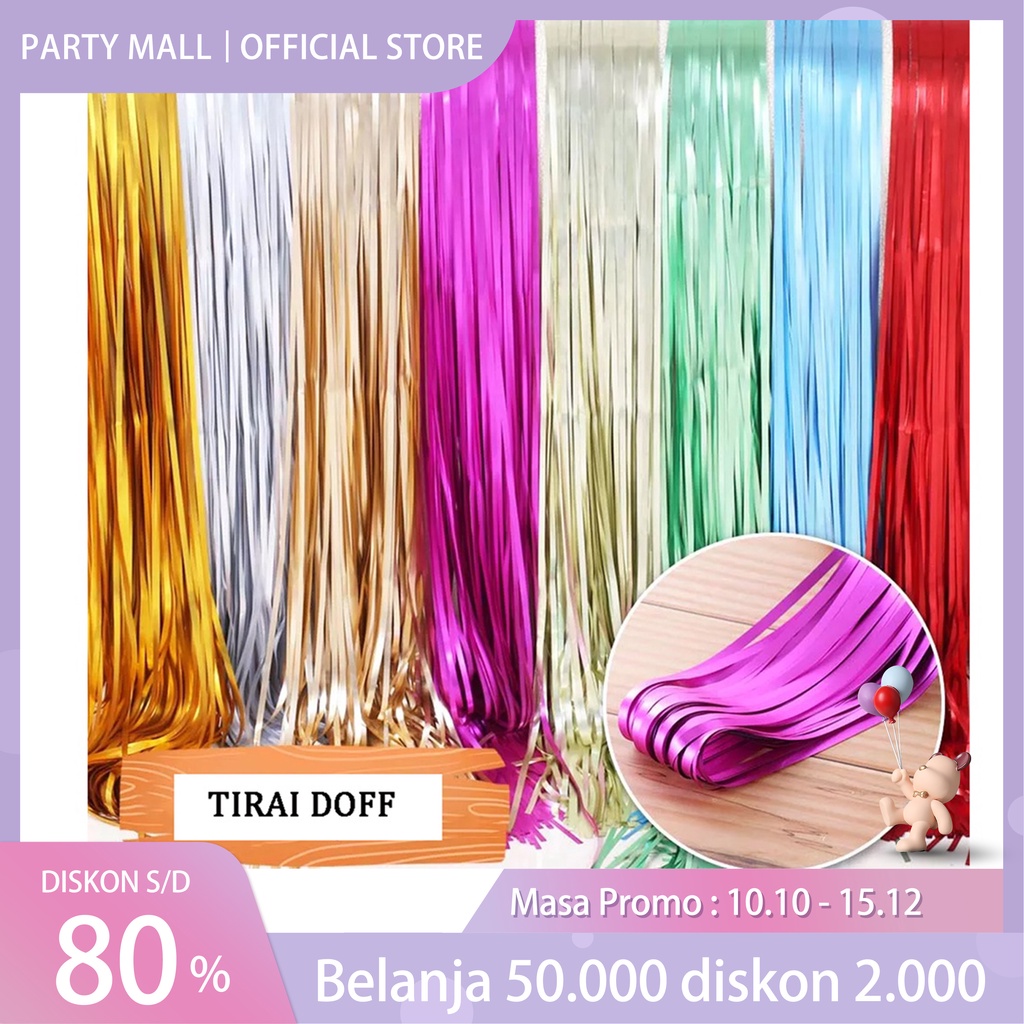 Tirai Rumbai Plastik/Tirai Rumbai Pesta/Tirai Rumbai Warna Warni /Tirai Rumbai Foil Tirai Pesta