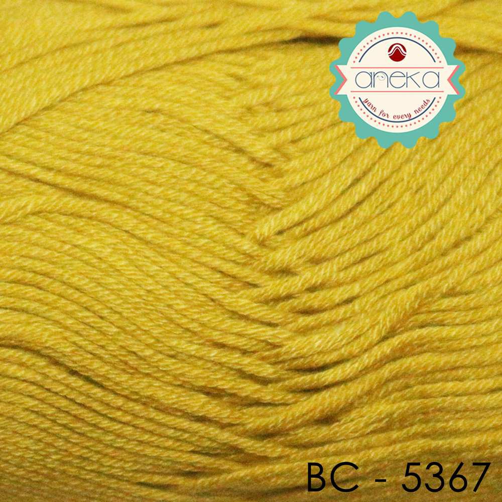 Benang Rajut Katun Bambu / Bamboo Cotton Yarn 3 - 5367 Kuning Mas