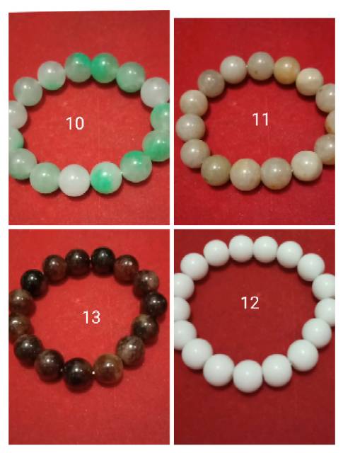 Gelang batu giok warna/gelang natural/gelang kesehatan 12 mm