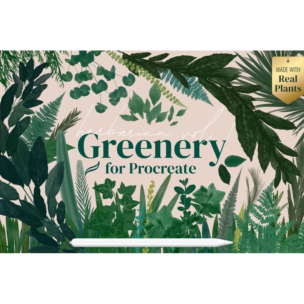 Procreate Brush - Greenery Herbarium Brushes for Procreate