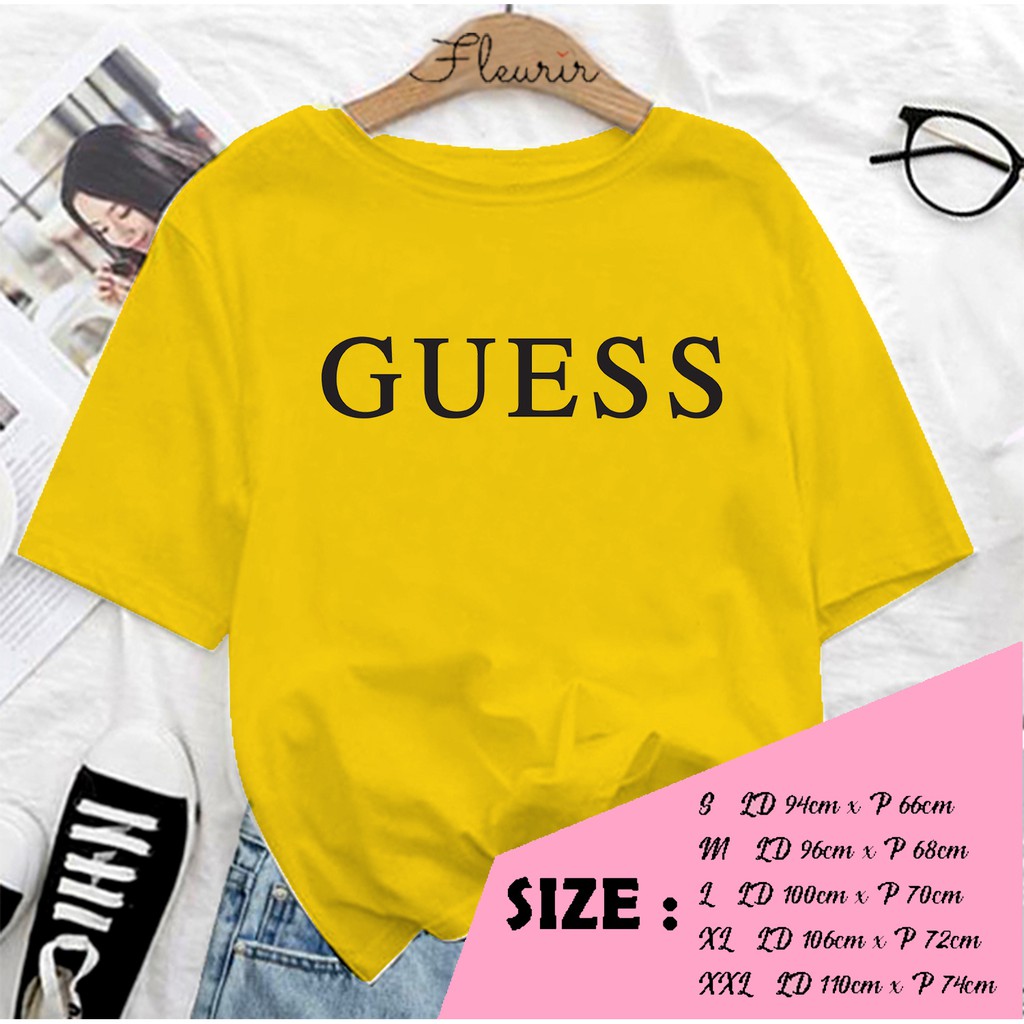 FLEURIR - KAOS GU3S KATUN KAOS OVERSIZE KAOS WANITA DEWASA TUMBLR TEE UNISEX JUMBO