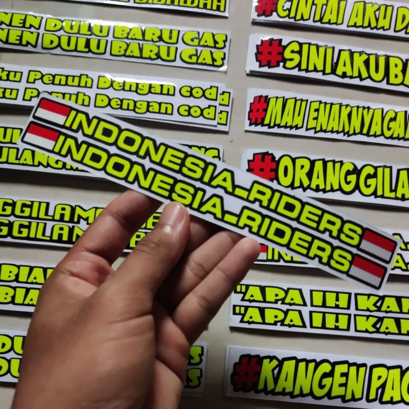 STICKER STIKER CUTTING KATA KATA STABILO