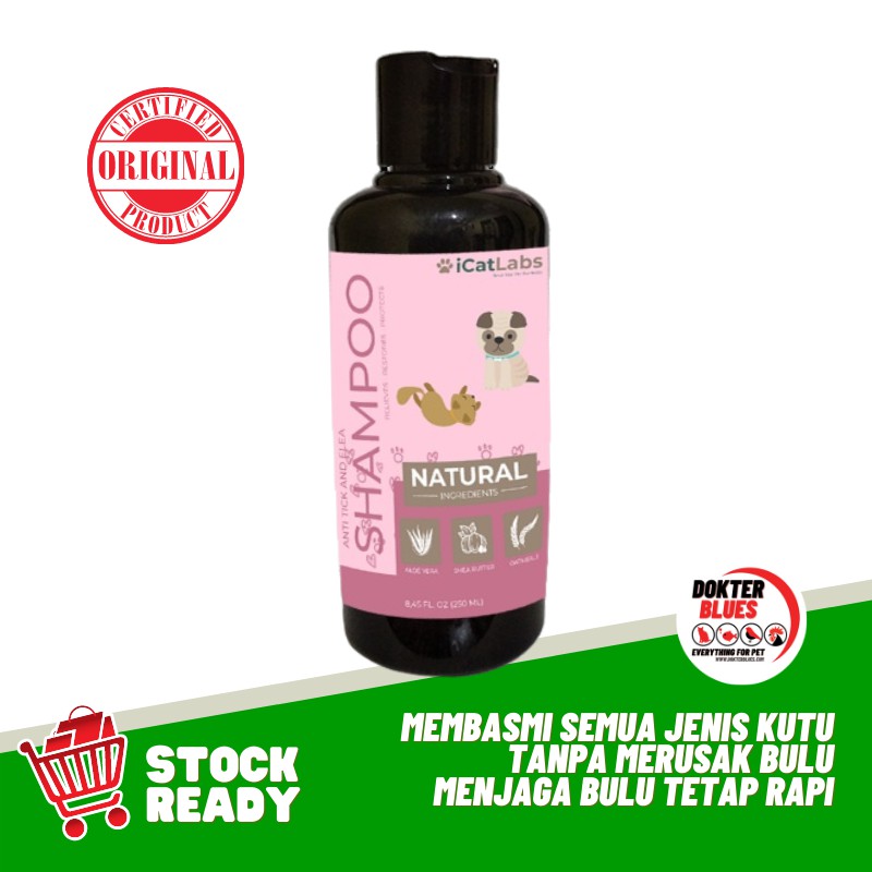 iCatLabs Shampo Sampo Shampoo Kucing Anjing Natural Anti Kutu Kusut Tick And Fleas