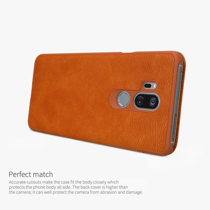 Flip Cover LG G7 ThinQ Nillkin Qin Leather Flip Hard Case Original