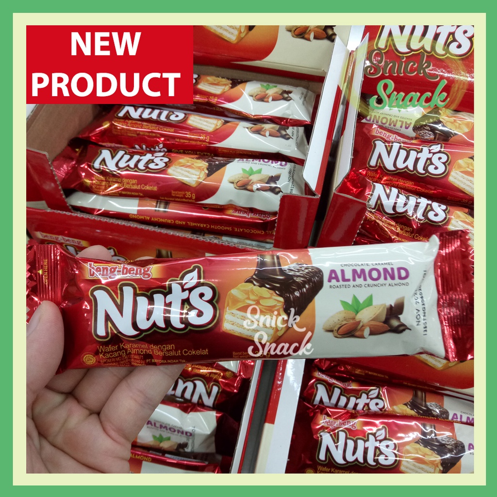 

Beng Beng Nuts Almond Bengbeng Nut's Wafer Coklat Salut Kacang Almon 35 gr