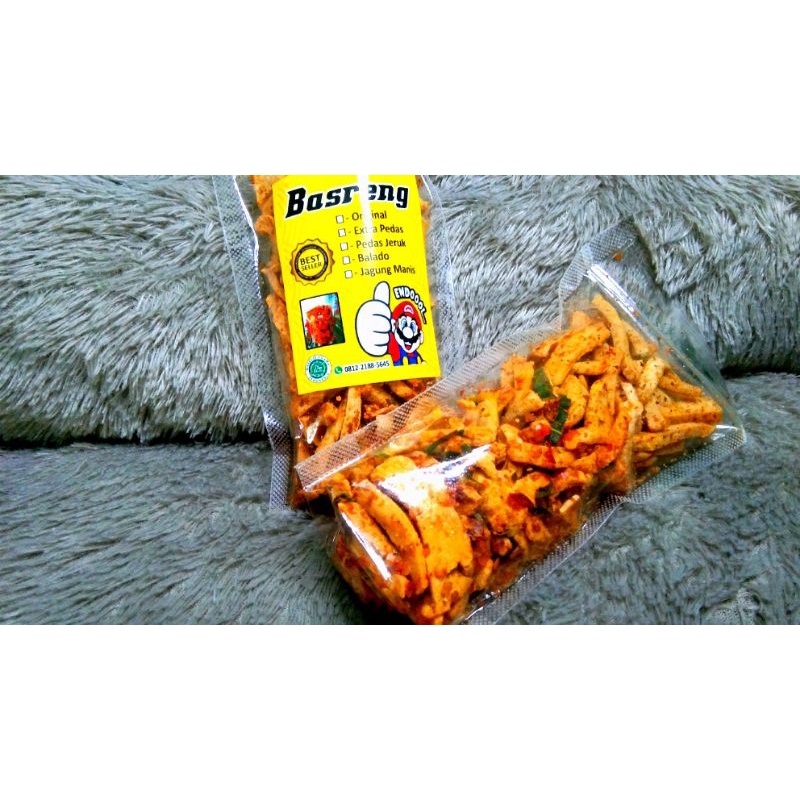 

Keripik Basreng stick Pedas jeruk 1 paket isi 25pcs (kemasan 50gr) Murah