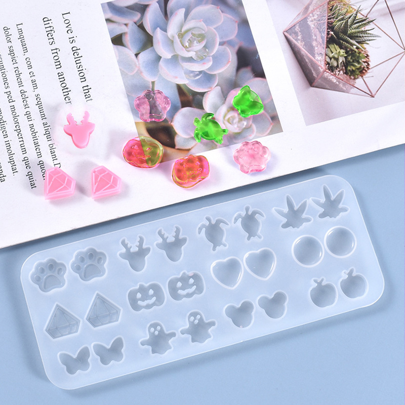 Hbid Cetakan Resin Mini Bahan Silikon Untuk Membuat Perhiasan Anting Tusuk DIY