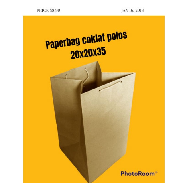 

paperbag coklat 20x20x35