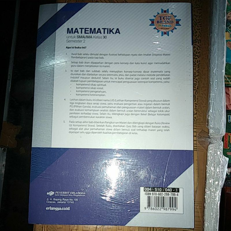 Matematika 2B Kelas 11 XI 2 Semester 2 SMA Erlangga Kurikulum 2013 revisi Wajib - Sukino-2