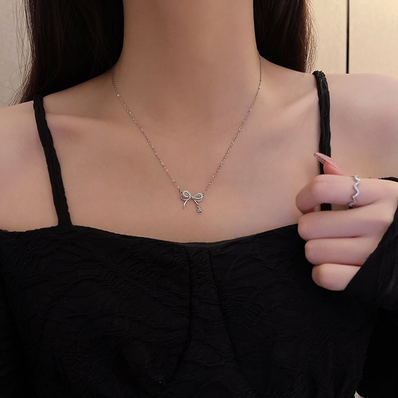 Kalung collarbone Aksen Pita Untuk Wanita