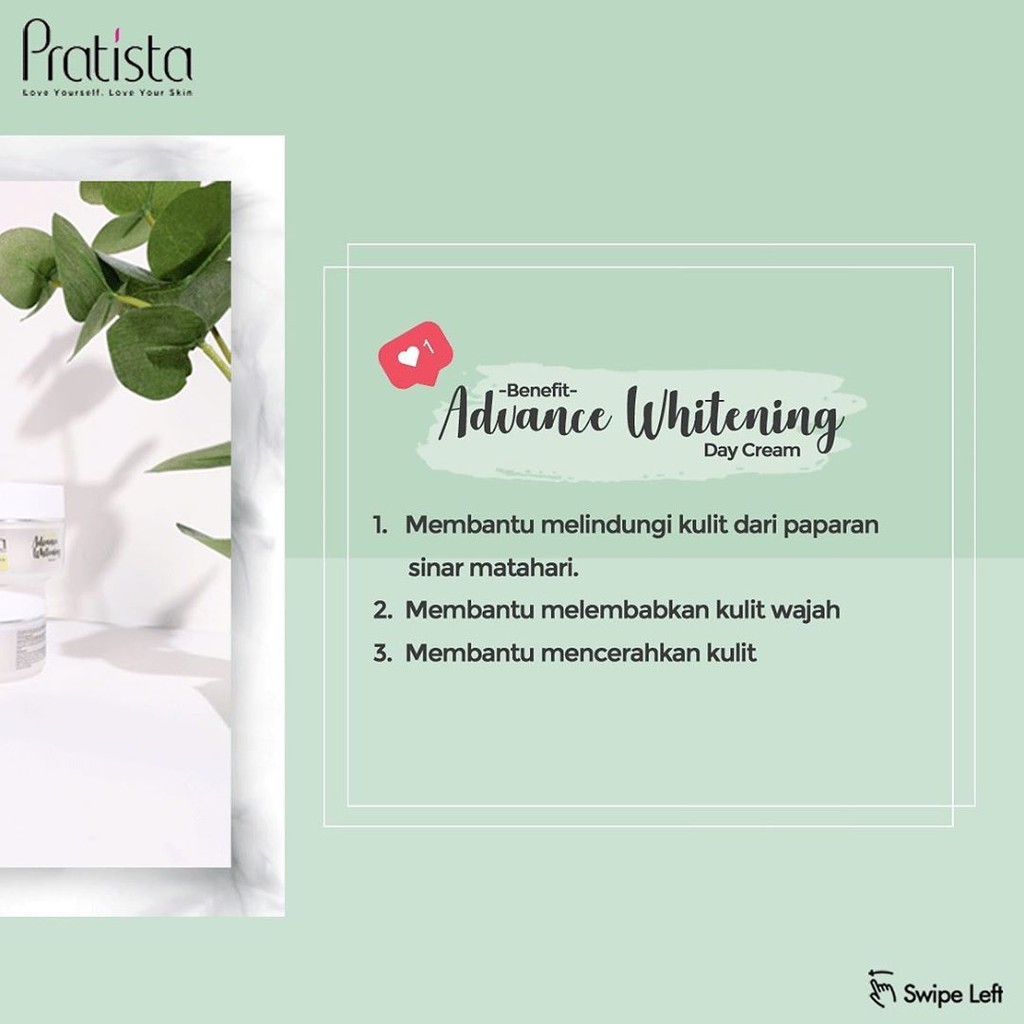 Pratista Advance Whitening Day Cream Pagi / Siang Mencerahkan Wajah