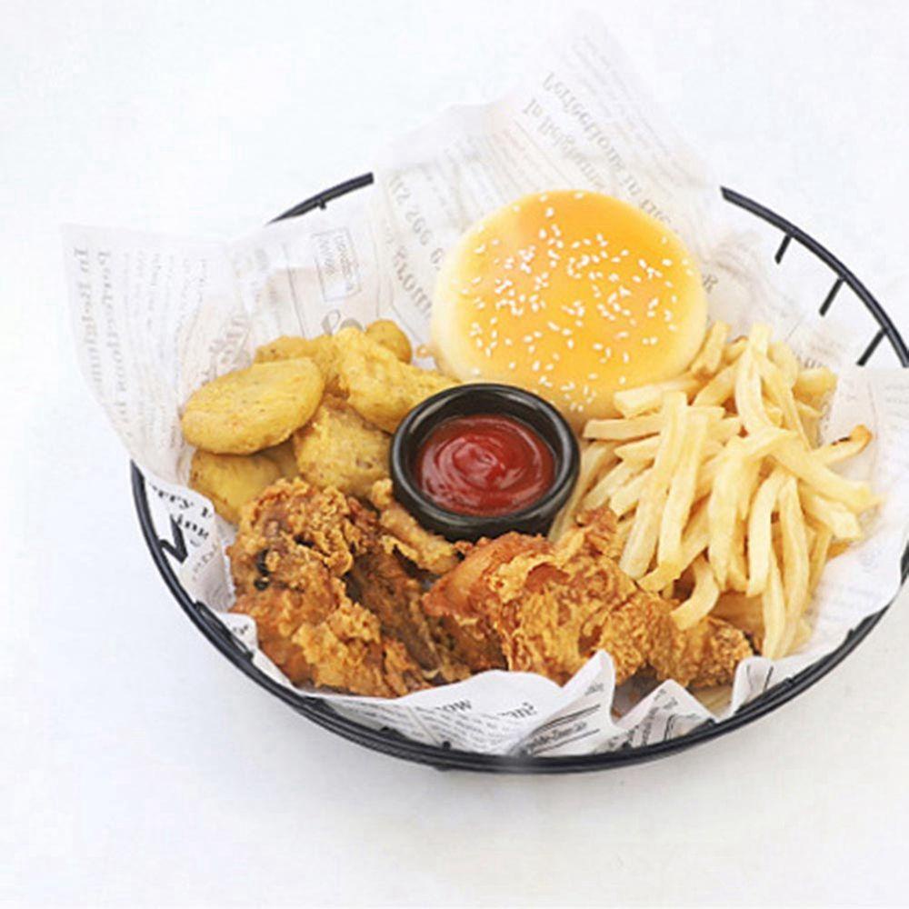 Quinton French Fries Basket Metal Wire Basket Multifungsi Untuk Dapur Restoran Tempat Makanan Cepat Saji Perlengkapan Pesta Dekorasi Meja Sumpit Barel Peralatan Makan