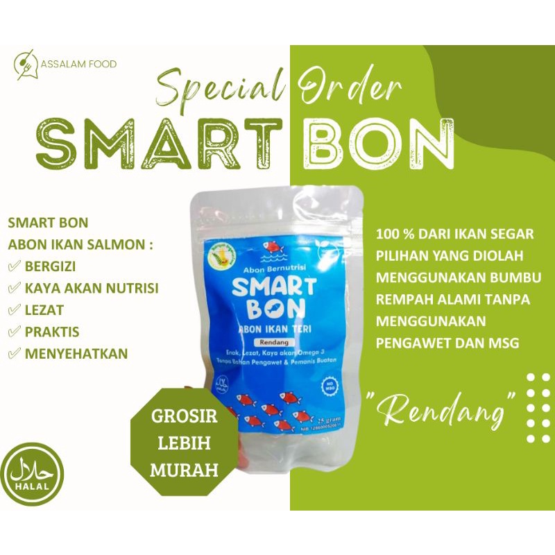 

SMART BON Abon Ikan Teri 100% Asli Tanpa Campuran Tanpa Pengawet "Rendang