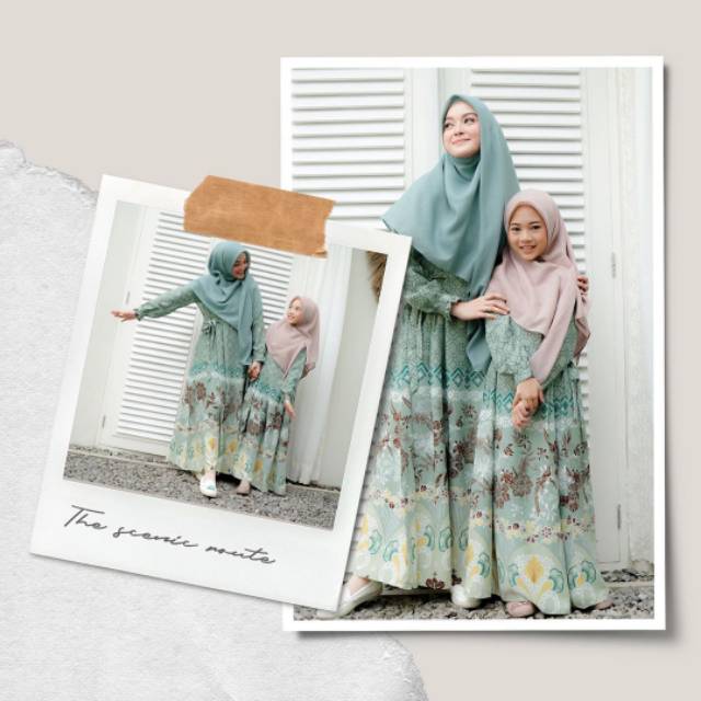 Dress Couple Mom Kids SHIDQIA C Zizara / Gamis couple Ibu anak