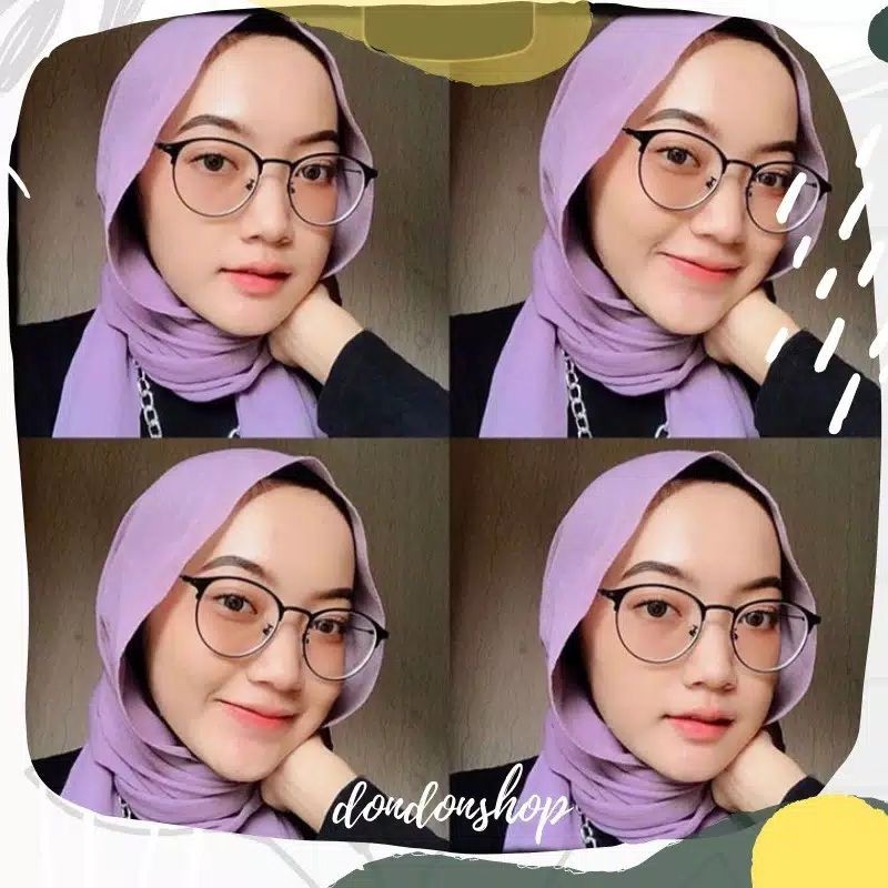 "1920" PAKET KACAMATA MINUS + ANTI RADIASI FRAME KACAMATA WANITA/PRIA METAL 1920