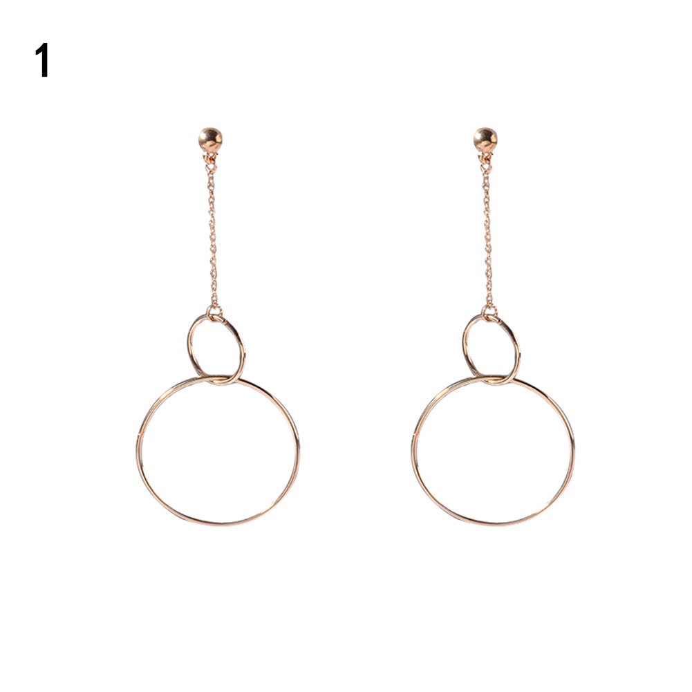 Hu Hu Hu Hu Hu Alat Bantu Pasang Kacamata♡ Anting Hoop Rantai Panjang Bahan Metal Untuk Wanita