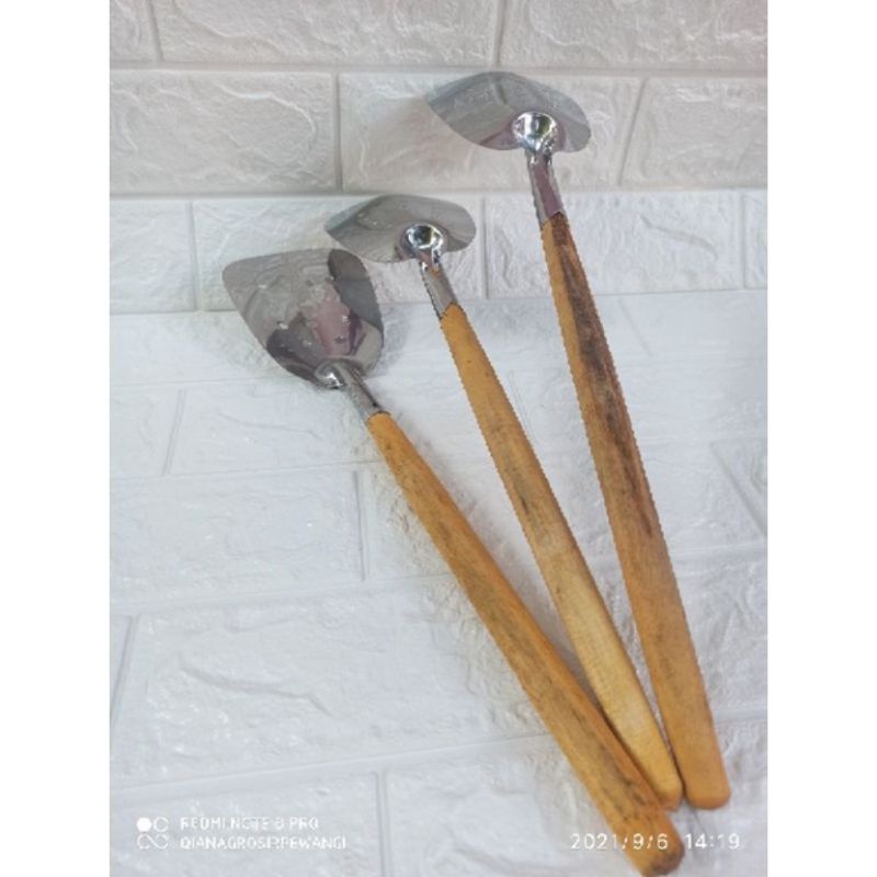 Sodet BOLONG&quot; Stainless Gagang Kayu